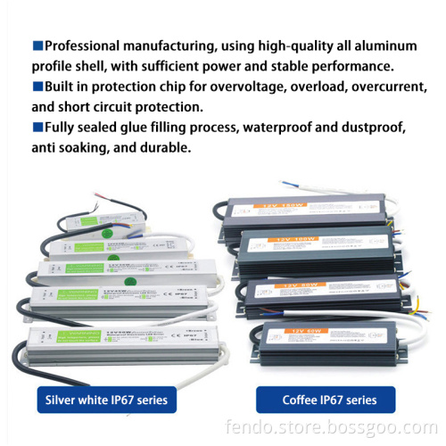 12V/24V 100W Dimmable LED Driver Power Supply for COB Lamps